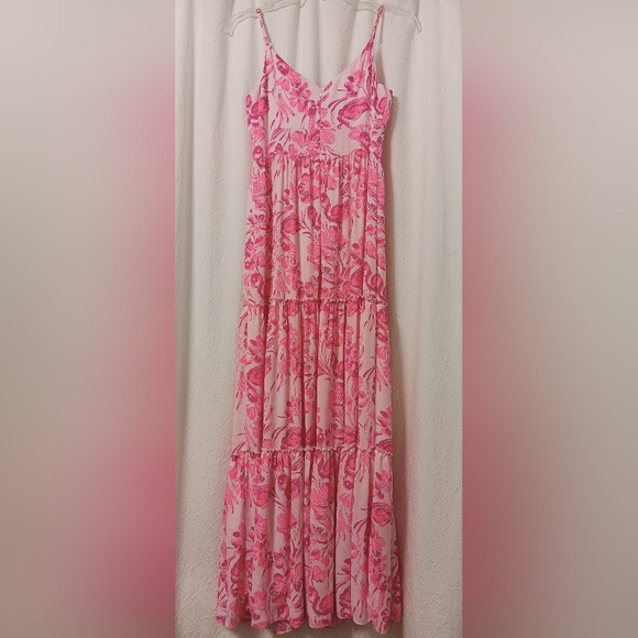 EUC Lilly Pulitzer Melody Maxi Dress  PINK Size 4 - Picture 6 of 15